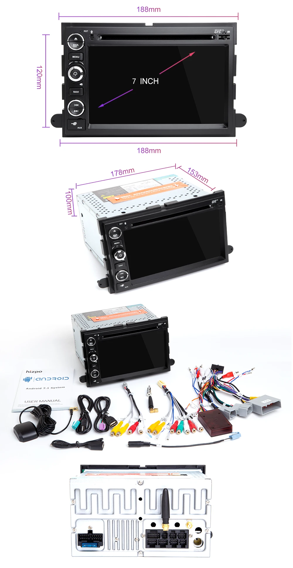 Flash Deal 2 Din Car DVD Multimedia Player for Ford F150 F250 F350 F450 Mustang Fusion Explorer Edge Escape Mercury 2005 2007 GPS NaviRadio 23
