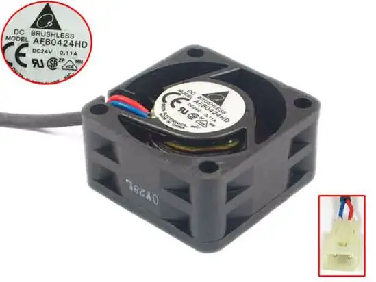 

Delta Electronics AFB0424HD DC 24V 0.11A 40x40x20mm Server Cooling Fan
