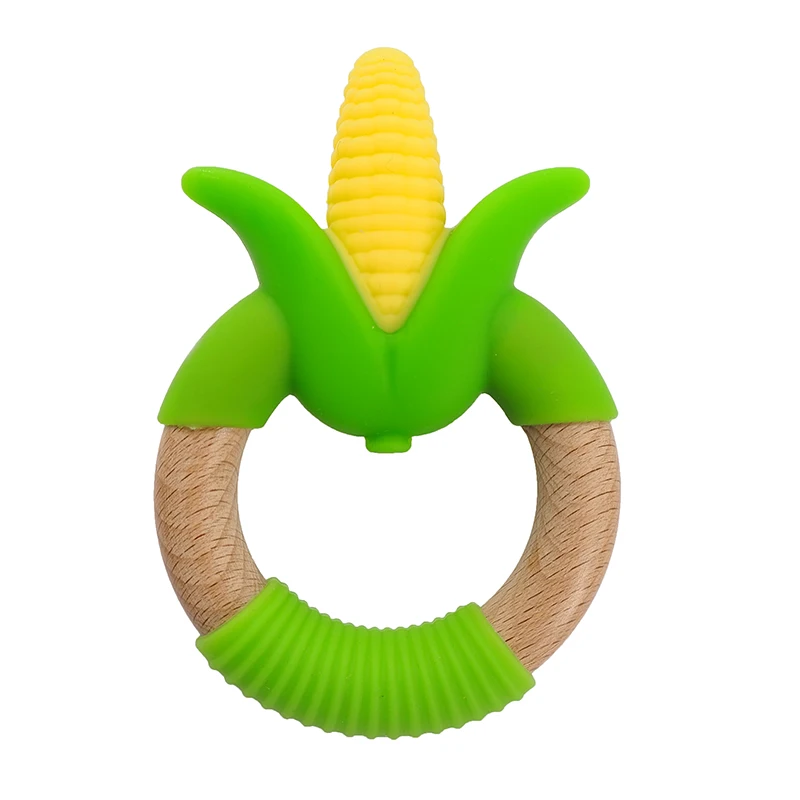 Chenkai 10PCS Silicone Corn Teether Baby Cute Toothbrush Dummy Chewing Sensory Pacifier For Infant Baby Jewelry Teething Toy