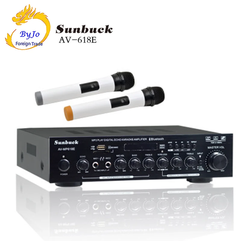 Sunbuck Профессиональный усилитель мощности Hi Fi аудио Bluetooth 2 0 канала двойной