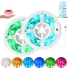 Sensor de varredura da mão led sensor de tira de luz com usb regulável dc 5v smd2835 tira de luz led para cozinha quarto banheiro noite lâmpada