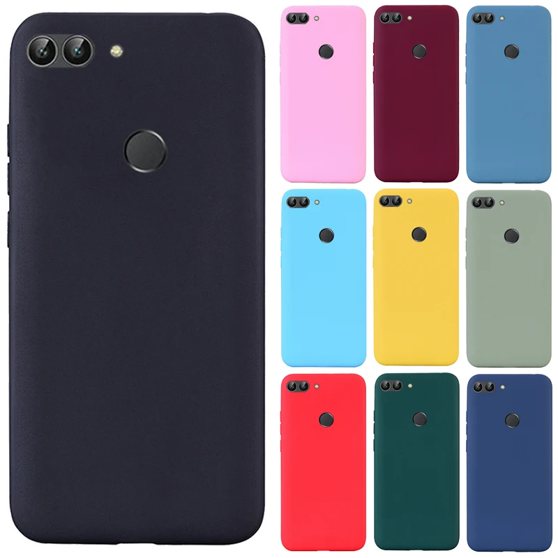 Para Huawei P funda inteligente TPU color caramelo suave de silicona de la caja del teléfono de la contraportada para Huawei P Smart 2018 FIG-LX1 P funda inteligente Fundas