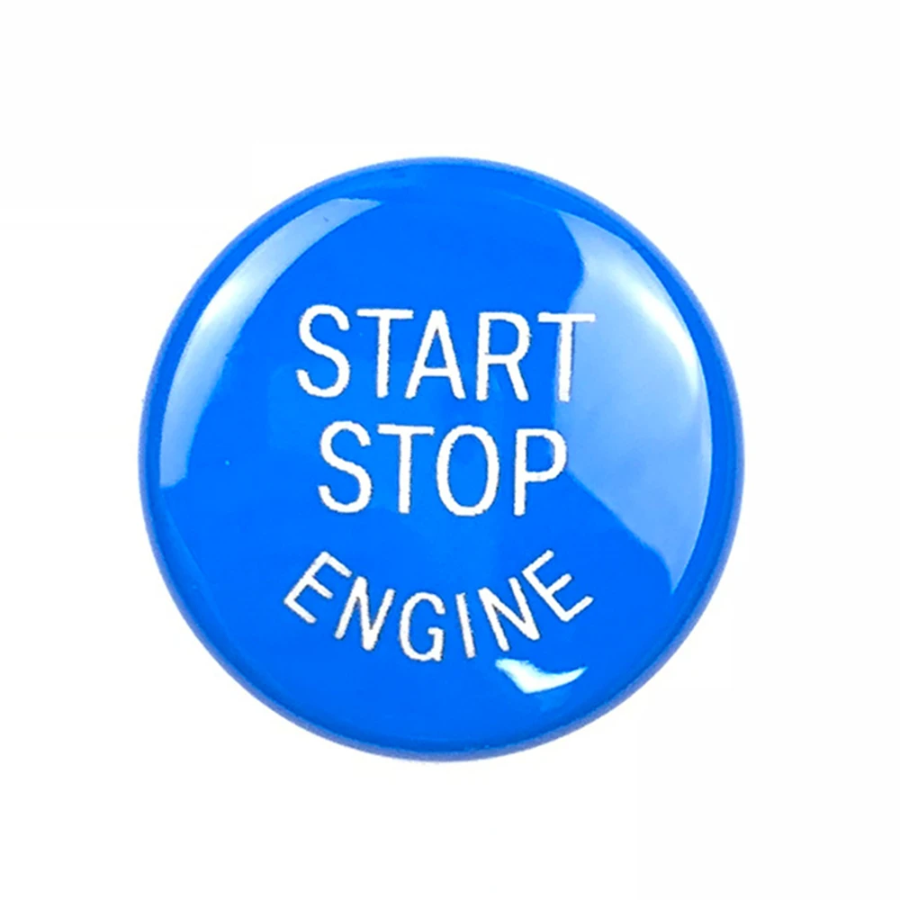 Blue Start Button Push Button 3D Carbon Fiber Vinyl Stop Button Replace Upgrade Car-Styling Car Decoration E Chassis ABS - Название цвета: Blue