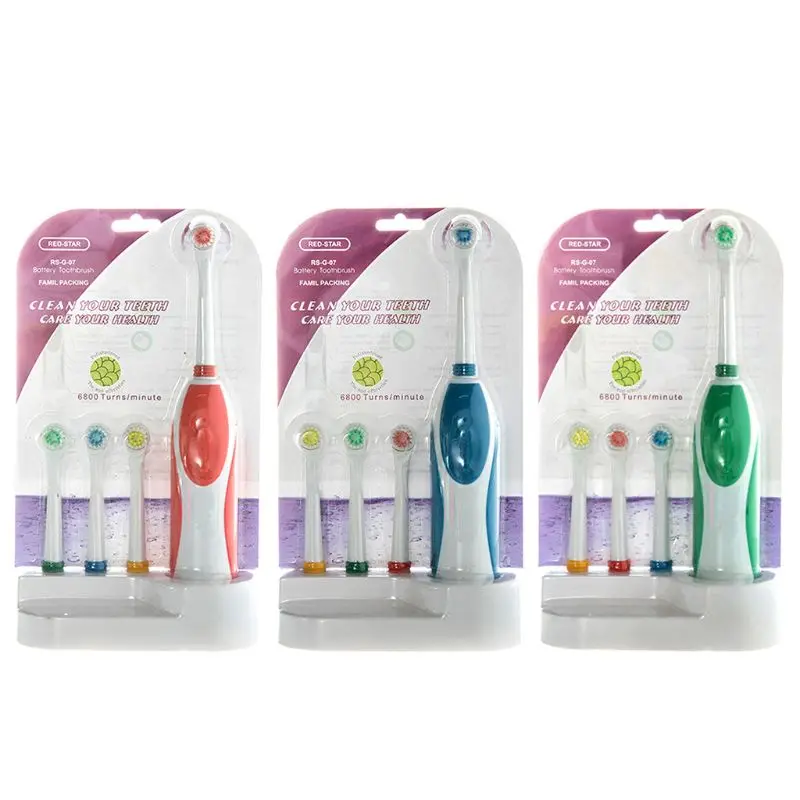 

Electric Toothbrush Clean Tooth Gums Rotating Brush Head Replacement Waterproof Adults Children