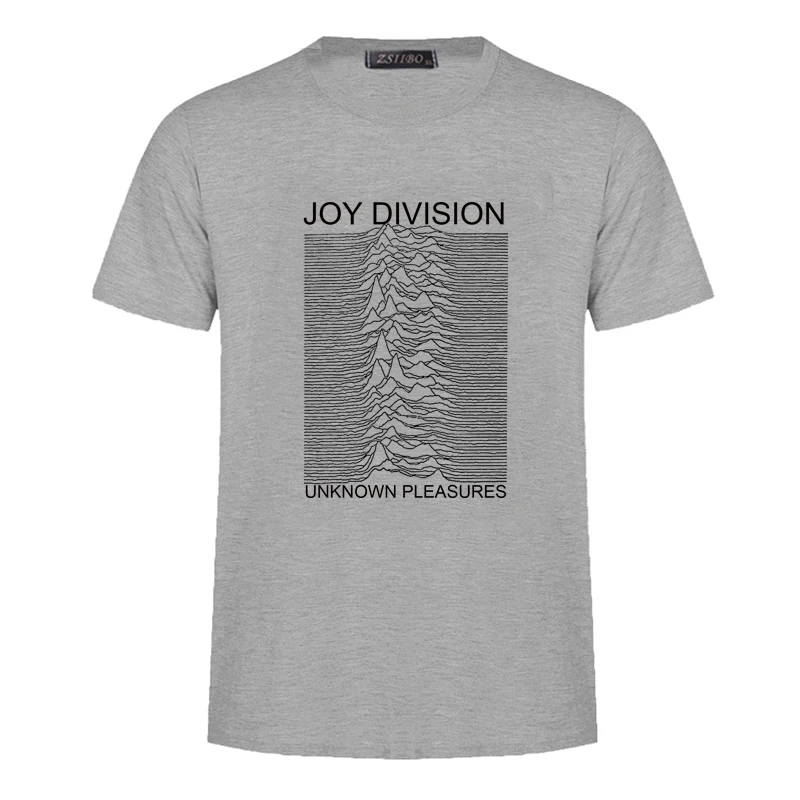 Мужские футболки в стиле хип-хоп, Joy Division, панк, с забавным принтом, модные топы с коротким рукавом, уличная одежда, неизвестное удовольствие, футболка для мужчин, S5MC72