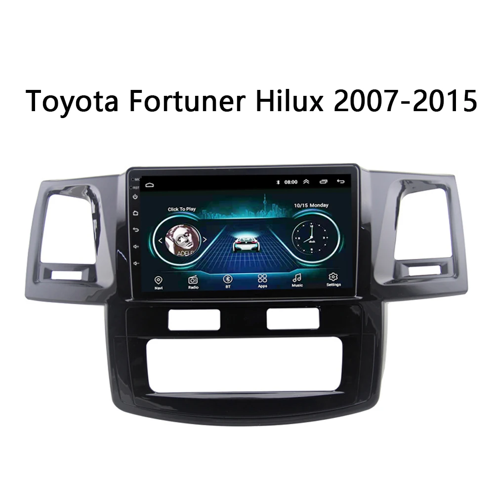 Sale Car Radio for toyota Fortuner Hilux 2007-2015 Android 8.1 HD Touch Screen 9 inch with Bluetooth USB support SWC rear view cam 0