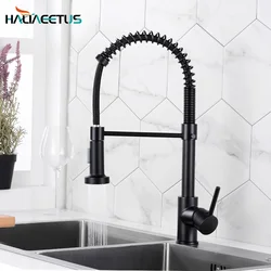 Haliaeetus Spring Kitchens Faucets Hot&Cold For Pull Out Kitchen Faucet Chrome Mixer Tap Deck Mounted Brass Kitchen Tap