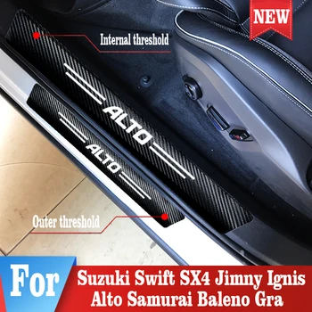 

4PCS/Set Auto Door Threshold Car Door Sill Sticker For Suzuki Swift SX4 Jimny Ignis Alto Samurai Baleno Grand Vitara Accessories