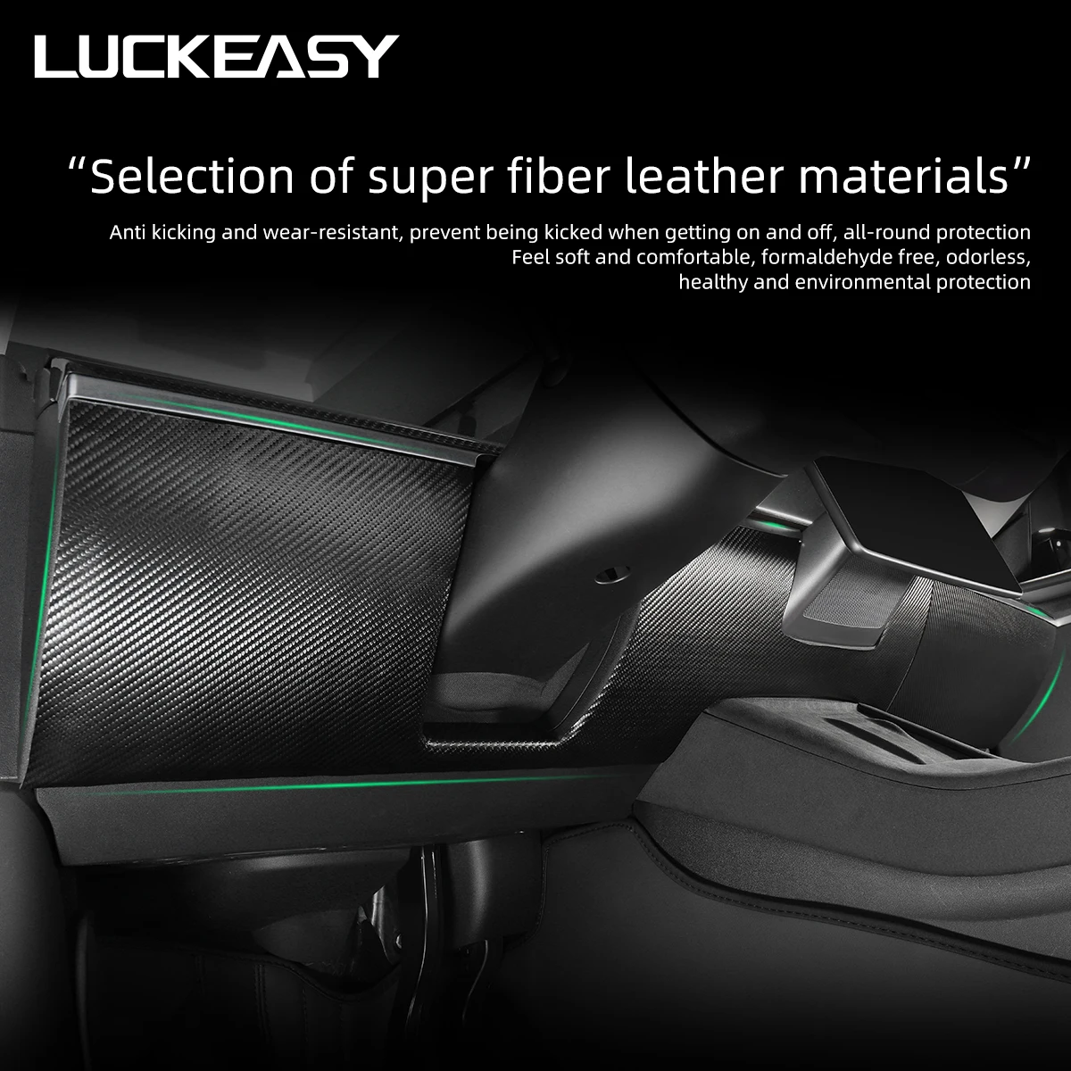 Car Door Glove Box Under Dashboard Anti Kick Pad Side Edge Film Protector Stickers for Tesla Model Y