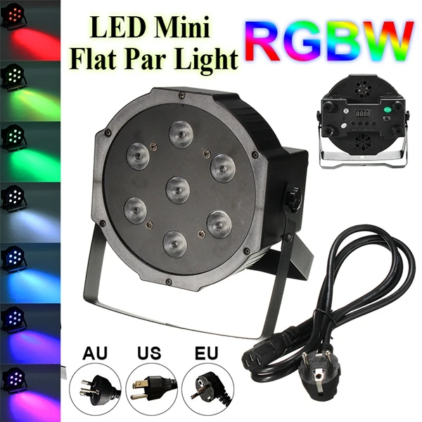 

84W 7 LED RGBW LED Light Four in One Par Light US/EU/AU/UK Plug for Disco Club DJ Effect Lighting Lamp