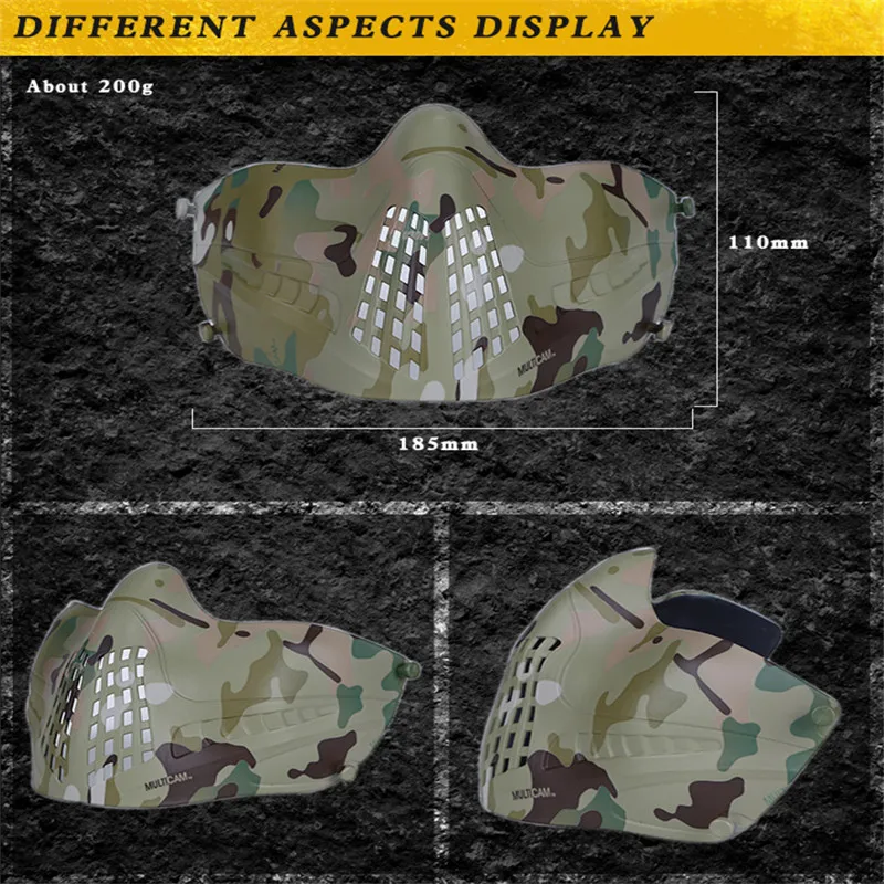 Тактический Пейнтбол поезд маска для страйкбола защитные полупилот маски лица щит Охота стрельба военная игра дышащая свободно