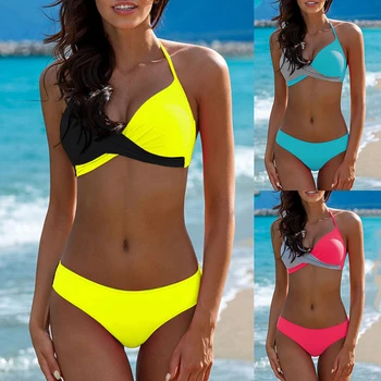 

Sexy Bikini Push Up Swimwear Women biquinis feminino 2020 mujer Swimsuit tanga Swimming Bathing Suit Plus Size Bikinis Set XXXL