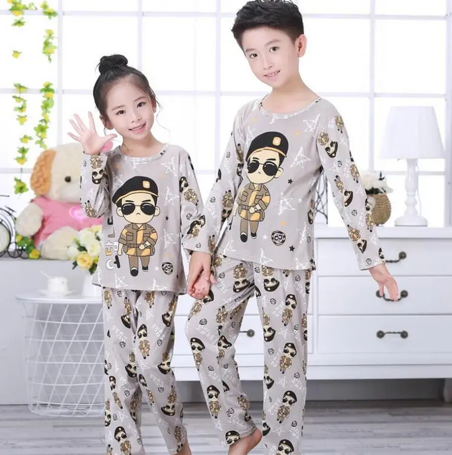 style 38 С фабрики осень-зима детей Комплекты детской одежды для девочек, одежда для сна с длинными рукавами для маленьких девочек, ночная рубашка с мультяшным принтом пижамный комплект - Цвет: style 38