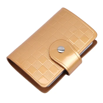 

Multicolor Patent Leather Plaid Bank Credit Card Package Folder Card Case Visiting Cards Women Bag men's Bag