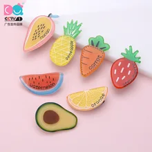 Корейский стиль, стиль, детские заколки с фруктами, онлайн знаменитостей, INS, сердце для девочек, фруктовый зажим «утиный клюв», хипстерская цветная повязка на голову
