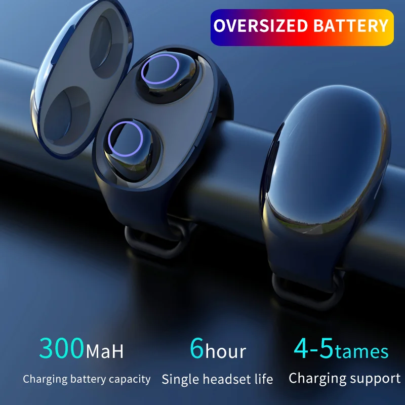 TWS Bluetooth 5,0, беспроводные наушники, спортивные наушники с громкой связью, гарнитура с смарт-браслетом, часами, фитнес-браслетом