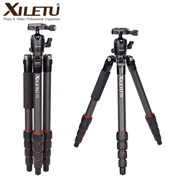 

XILETU XLS225C Professional Photography Travel Tripod Carbon Fiber Tripod Monopod for DSLR Camera w 360 Degree Panorama Ballhead