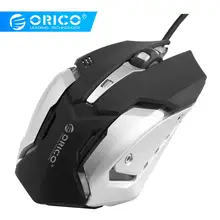 ORICO, профессиональная Бесшумная мамакросъемная игровая мышь, светодиодный, проводная, игровая мышь для ПК, компьютера, ноутбука, мыши, регулируемая, 3200 dpi, мышь для геймера