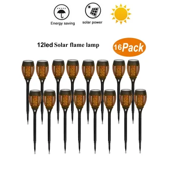 

2-8pcs Waterproof Flickering Flame Solar Torch Light Garden Lamp Outdoor Landscape Decoration Garden Lawn Light