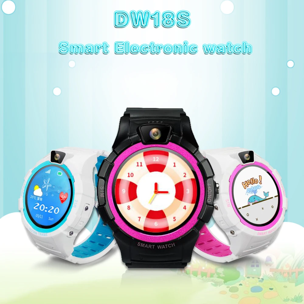 DW18S многофункциональные gps Смарт часы для детей анти-потери безопасности милые детские наручные часы с SOS напоминание о местоположении водонепроницаемый