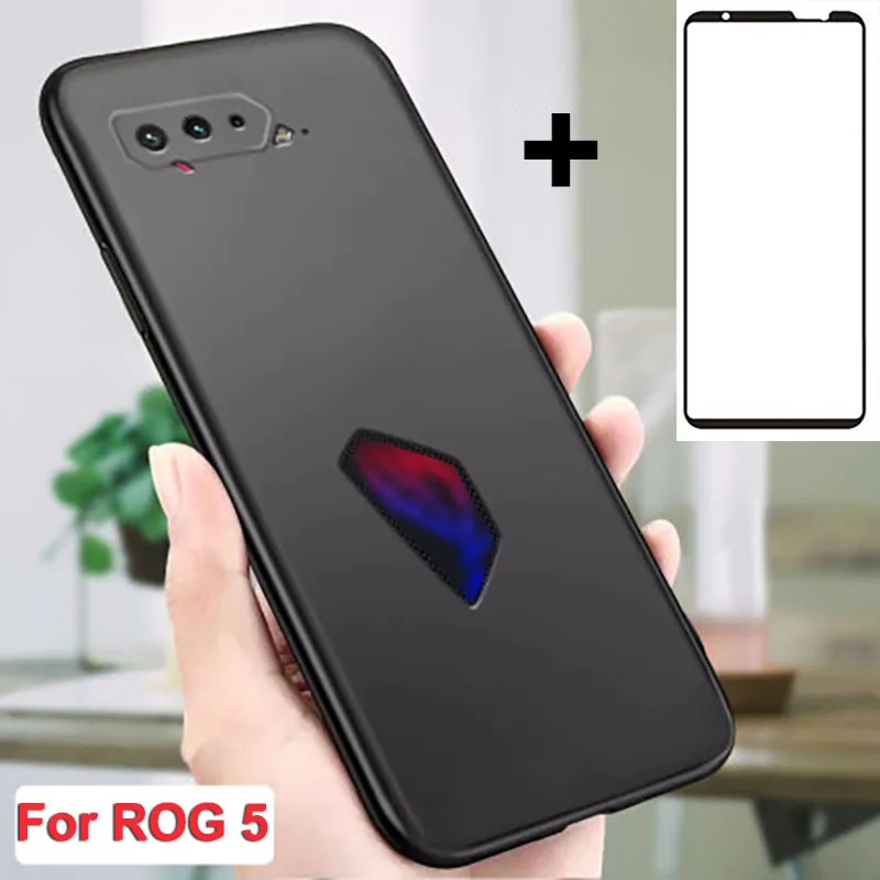 Custodia 2 In 1 Per Asus Rog Phone 5 Pellicola Proteggi Schermo In Vetro Schermo In Vetro Temperato A Copertura Totale Per Asus Rog5 Vetro + Custodia 