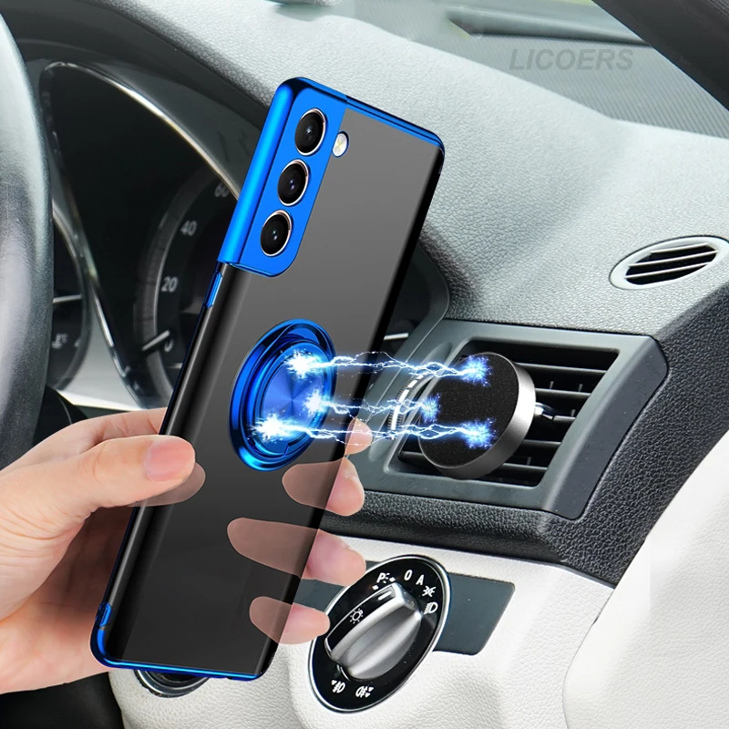 for Samsung Galaxy S21 Ultra S21 Plus 5G S 21 Case Plated TPU Full