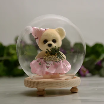 

2sets/pack Diameter=10cm Round Shaped Glass Dome Vase Glass Cover Home Wedding Decorative Beautiful Promotion Gift