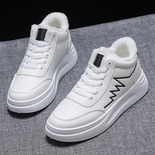 AGUTZM/новые зимние женские ботинки полусапожки на плоской подошве бархатные ботильоны на платформе теплые зимние ботинки Повседневная Высокая женская обувь на плоской подошве; A439