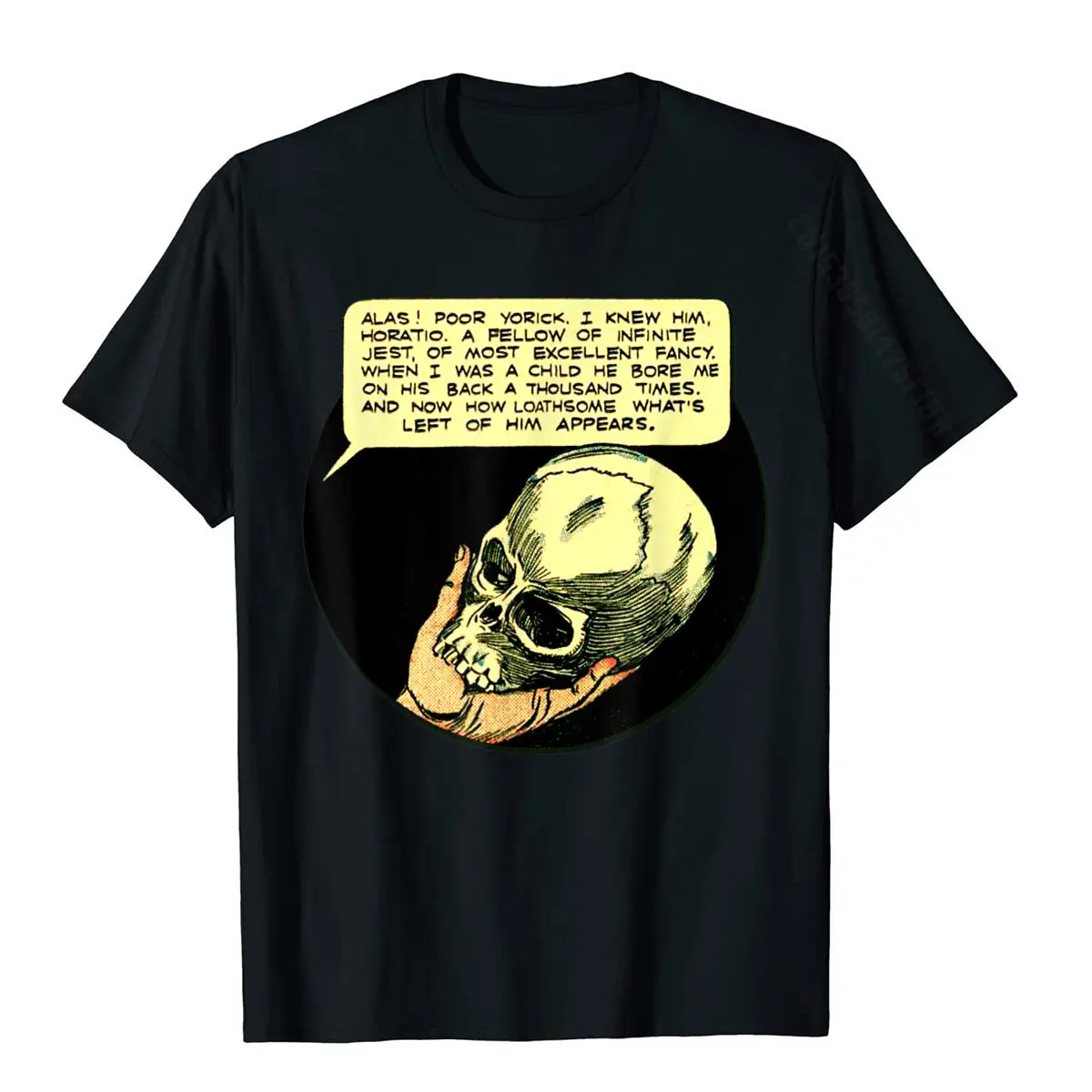  Young Tshirts Casual Casual Tops Tees All Cotton Round Collar Short Sleeve Camisa Tops & Tees VALENTINE DAY Top Quality iterature Shakespeare TShirt-Poor Yorick Shakespeare Ham et T-Shirt__224 black