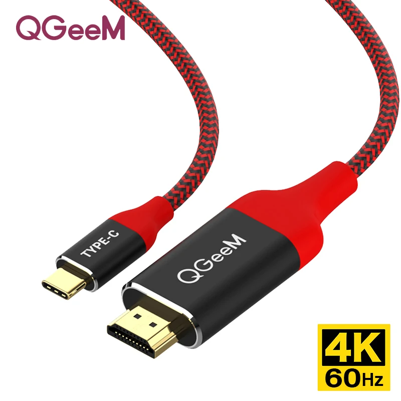 QGeeM USB C к HDMI Кабель 4K 60 Гц USB Тип C к HDMI переходник USB C HDMI Thunderbolt 3 конвертер для MacBook Pro 2019,2018,2017 Huawei Mate 30,20 P30,20 Samsung S10,S9,S8 Тип C HDMI кабель hdmi type c USB тип c HDMI|Кабели HDMI| | АлиЭкспресс
