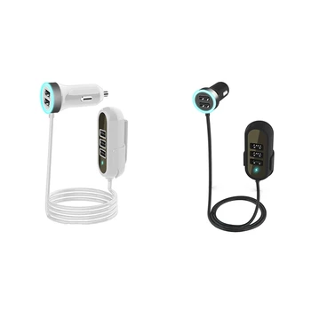 

Multifunctional 5 Ports Car Charger Rear Seat Fast Car Charger 6.8A Universal USB Car Charger Adapter