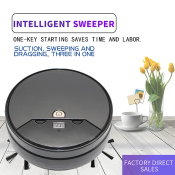 

Multifuntion 3 in 1 RC Robot Vacuum Cleaner Wet Dry Cleaning Sweeping Mopping Vacuum Cleaner for Hards Floors Pet Hair 1800PA