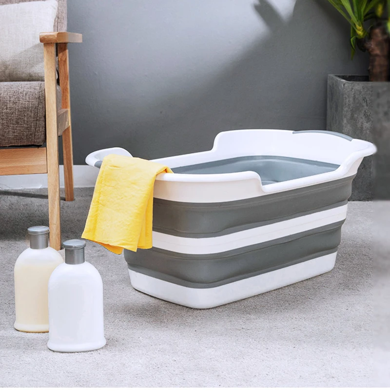 Babyinner-bañera plegable para bebé, Cubo de baño inteligente de  85x53x25cm, bidé grande, suministros para recién nacido, bañera de ducha  gruesa de 0 a 8 años - AliExpress