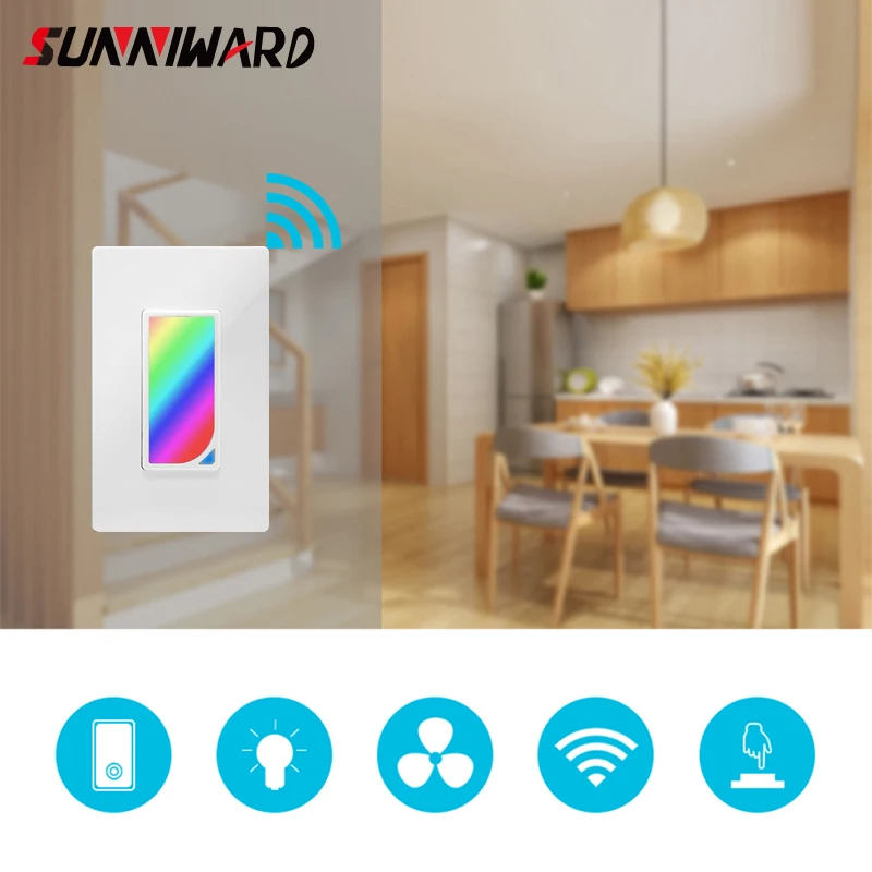 Wifi Встроенный светодиодный Rgb сценический свет умный выключатель света 1200 цветов