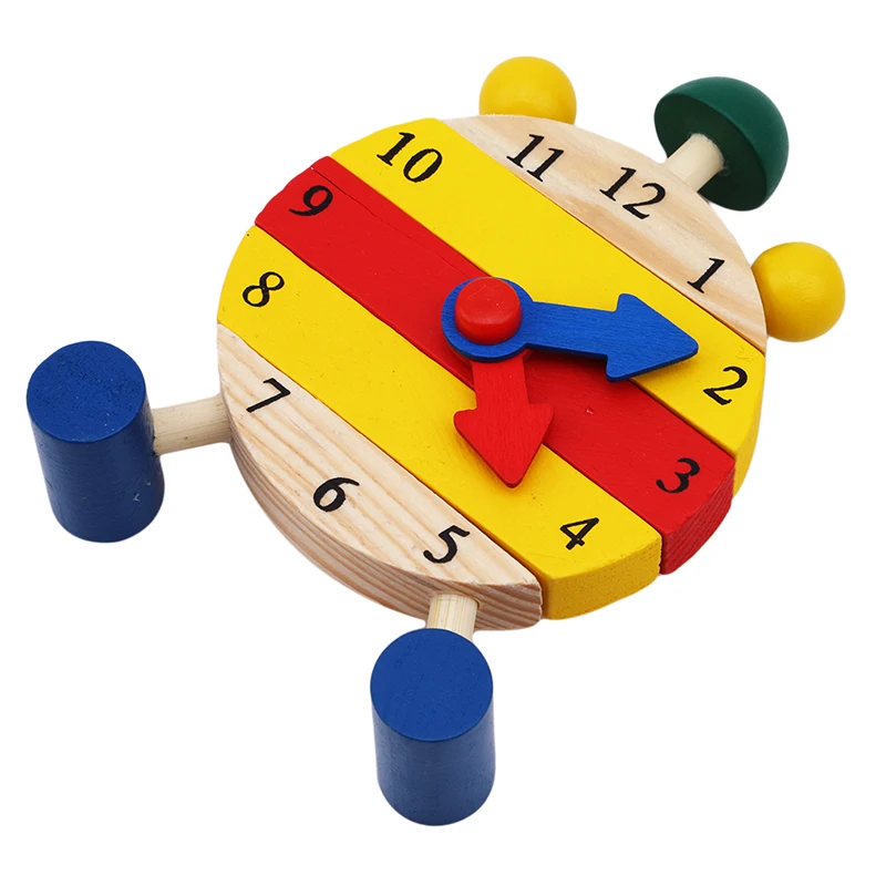 Mini Puzzle Clock Montessori Wooden Puzzles Toys Oyuncak For Children Digital Time Learning Education Educational Game Boys