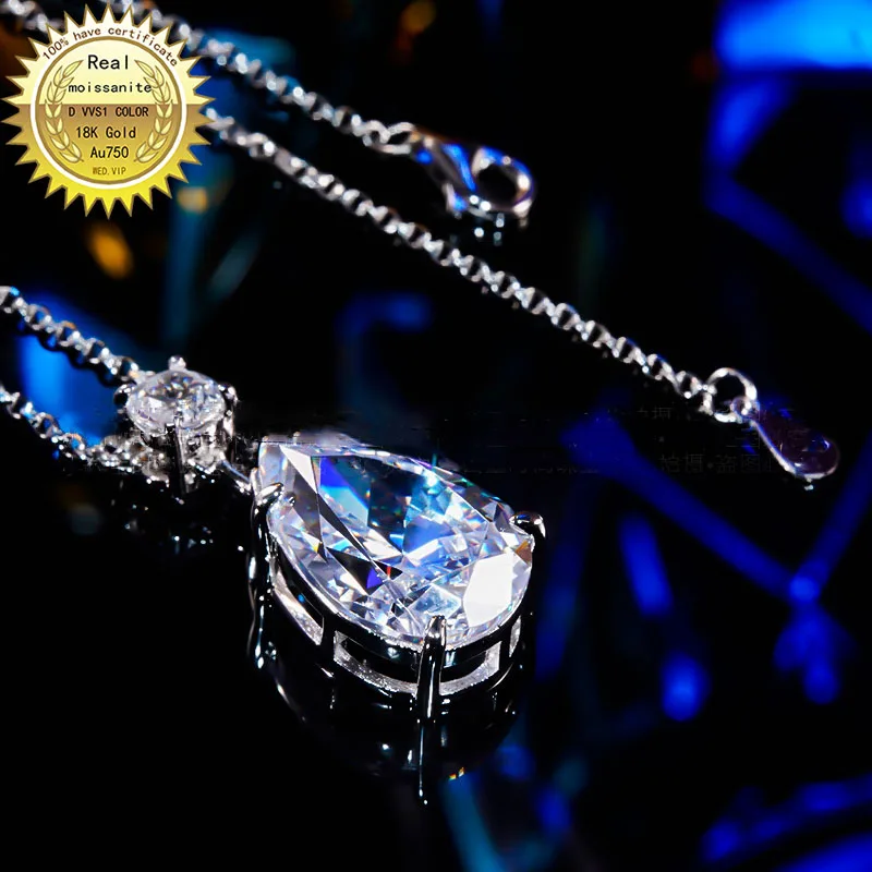 

Твердые 18 К золото Цепочки и ожерелья 1ct 2ct синтетический бриллиант DVVS цвет с национальными сертификат 0080