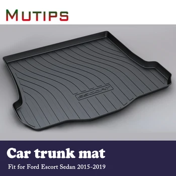 

Mutips Car Cargo rear trunk mat For Ford Escort Sedan 2015 2016 2017 2018 2019 Boot Liner Tray Waterproof carpet Car styling pad