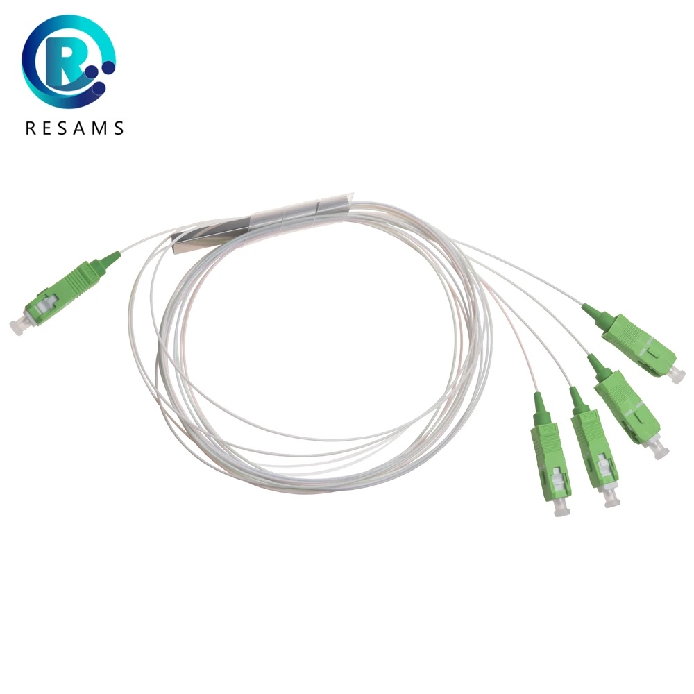 

Resams Steel Tube Type SC APC 1*4 Zonder Connector Kleine Volume Glasvezel Splitter Single Mode Padditional Verlies Stabiliteit