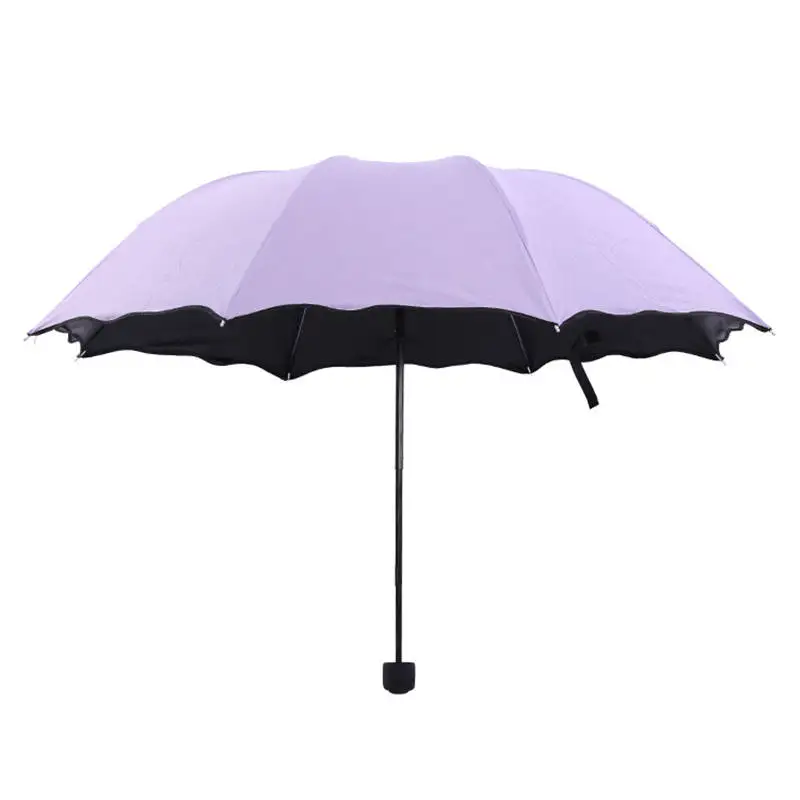 3 раза креативный волшебный цветок купол ультрафиолетовая Защита от солнца дождь складной дождь прозрачный зонтик дети женщины солнцезащитная, ветронепроницаемая зонтик