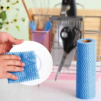 

Kitchen cleaning can tear apart rags breakpoint non-woven cloth rags non-oily scouring pad cleaning towel rag 1 roll 40 sheets