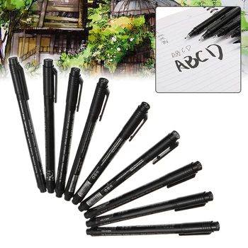 

9pcs/set Fineliner Pen Professional Felt Tip Art Marker Drawing Sketch Fine Liner Pen for Writing Cartoon Manga Illustrations