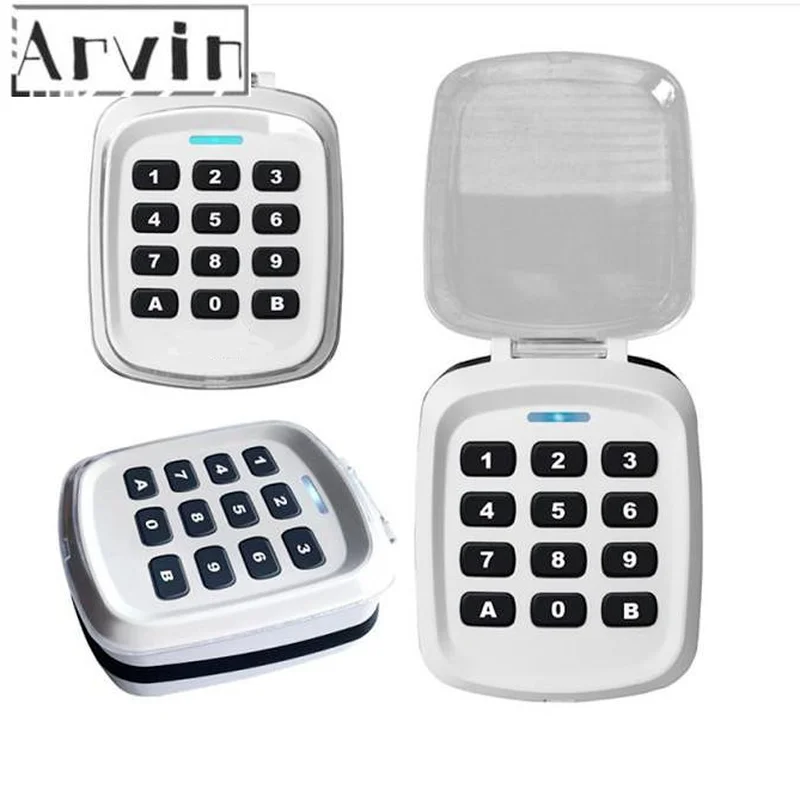 Controlador remoto de cerradura de puerta de garaje, teclado inalámbrico, multicódigo, impermeable, táctil, 433mhz