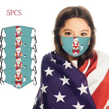 

Children Christmas Masks Reusable Protective Mascarillas Pollution Face Masks Reusable 5pcs Mascarillas Маска Drop-shipping