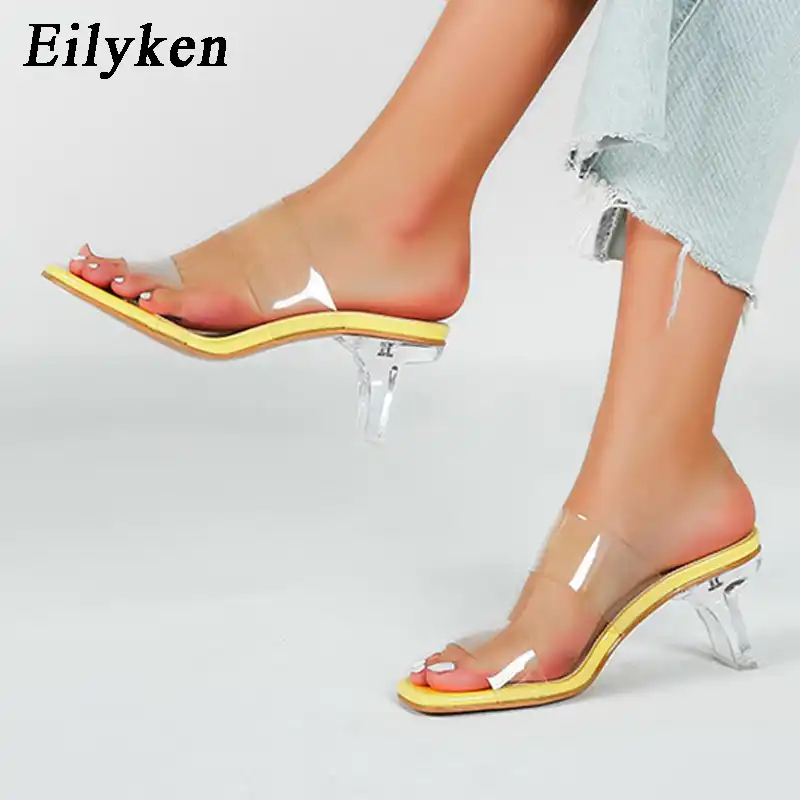 translucent strap heels