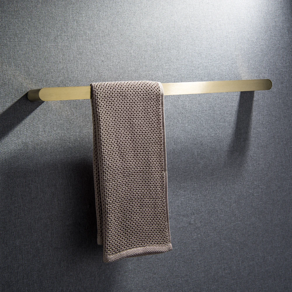 Brushed Gold Stainless Steel Bathroom Hardware Set Towel Hook Toilet Paper Holder