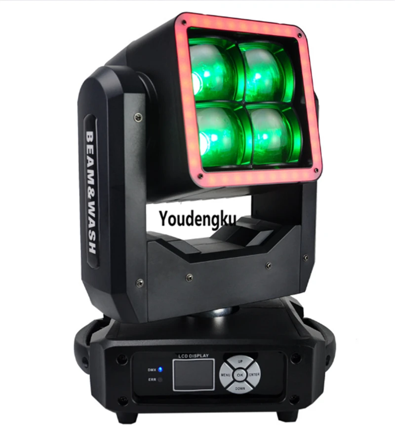 2pcs dj lights moving head disco LED moving zoom 4x60W 4-in-1 RGBW wash zoom moving head led stage light