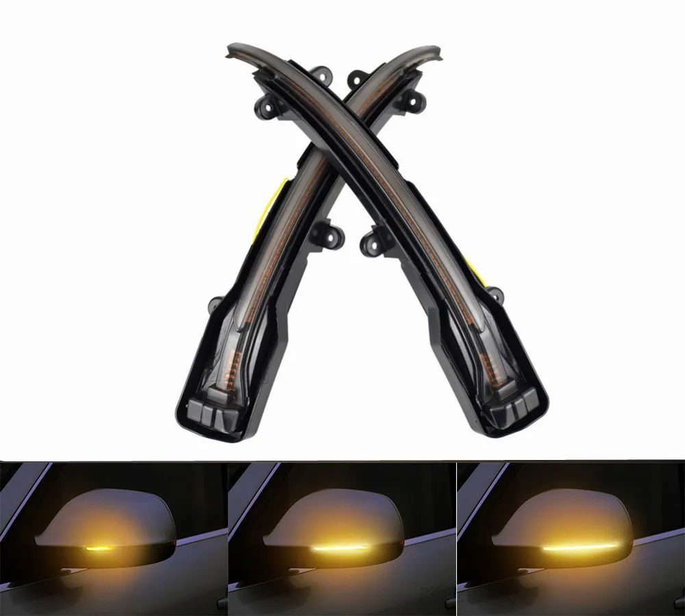 

2PCS Dynamic Blinker Turn Signal LED Side Rearview Mirror Indicator Repeater Light For Audi Q5 SQ5 8R Q7