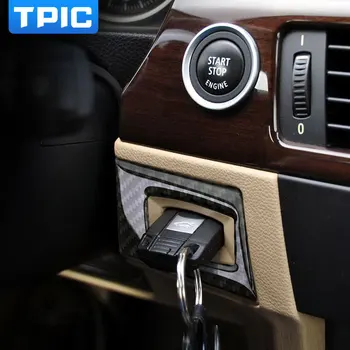 

For BMW E90 E92 E93 Carbon Fiber Headlight Switch Buttons Decorative Frame Cover Trim Dashboard Interior Molding Sticker