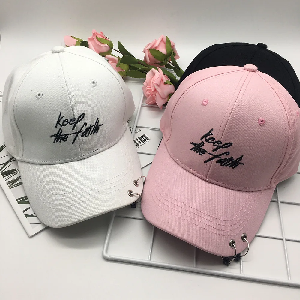 New letter Embroidered Baseball cap spring and summer men and women Korean version leisure fashion curved eaves duck tongue cap