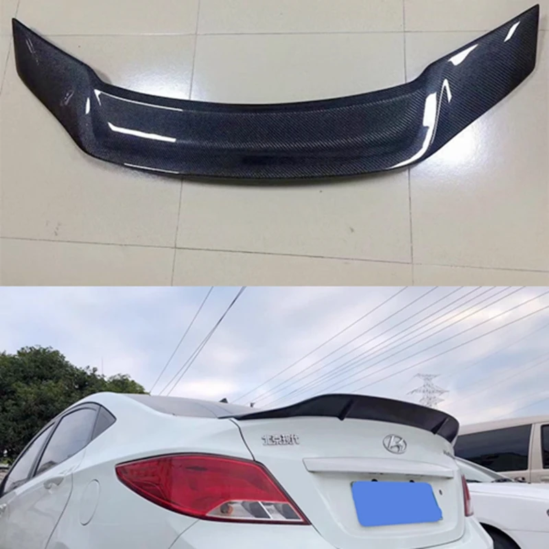 Спойлер для hyundai verna 11 12 13 14 15 спойлер из углеродного волокна/FRP задних крыльев Accent